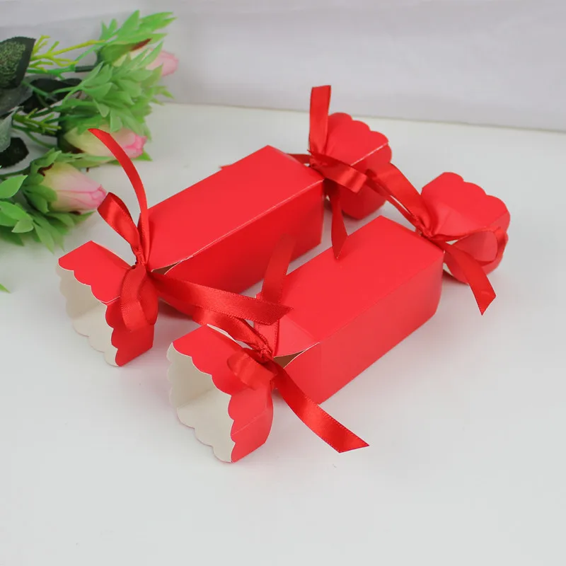 10/20Pcs Süße Geformte Candy Box Mit Band DIY Schokolade Cookies Hochzeit Papier Geschenk Verpackung Boxen Weihnachten Party dekoration – Detail 9
