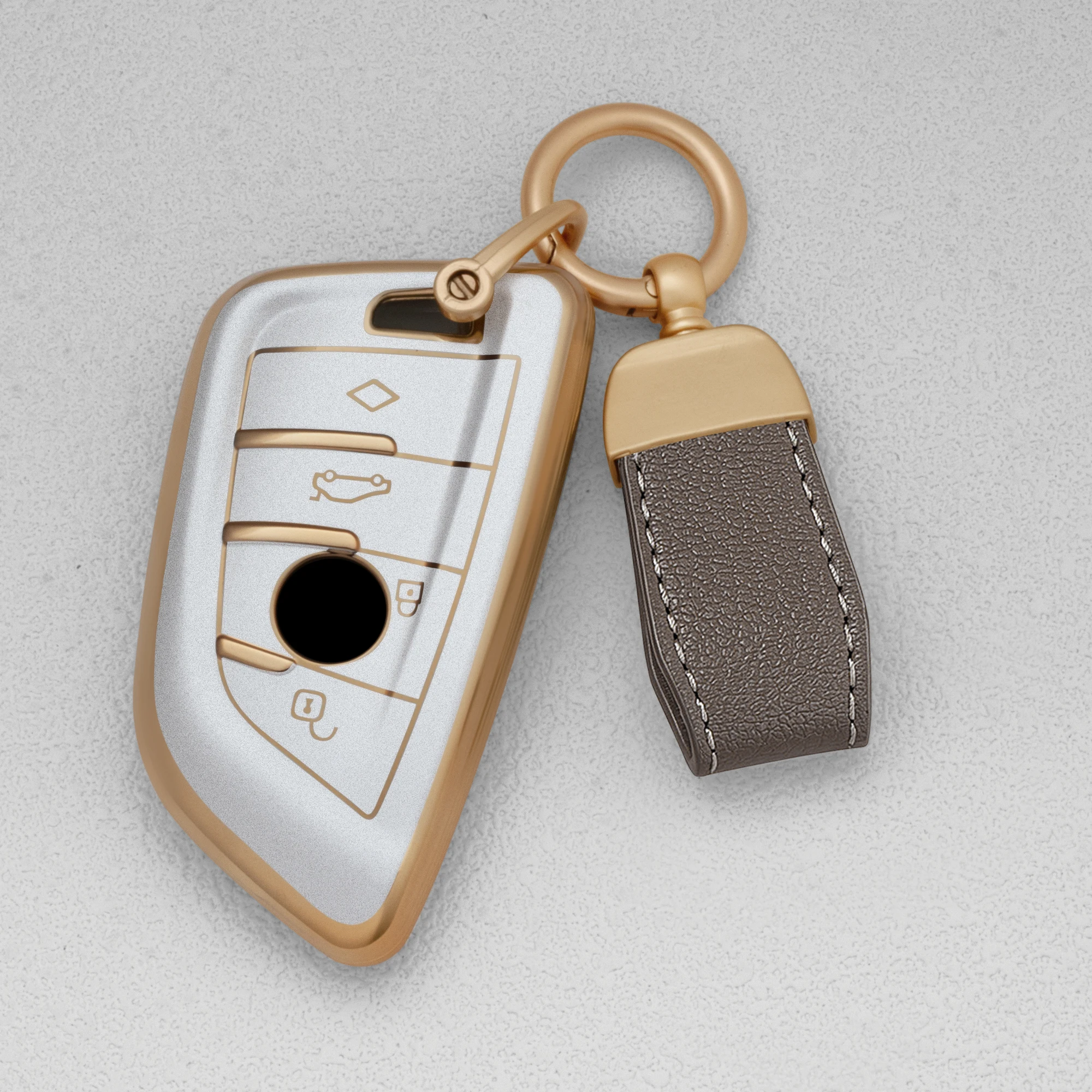 Quicksand Gold Car Key Case For BMW X1 X3 X5 X6 X7 1 3 5 6 7 Series G20 G30 G11 F15 F16 G01 G02 F48 Car Accessories