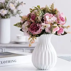 Vase de fleurs moderne, vase en plastique blanc, panier en pot de fleurs, décoration nordique pour salon, ornement de mariage, arrangement floral de mariage 12 meilleurs vases de vente grand - No 11