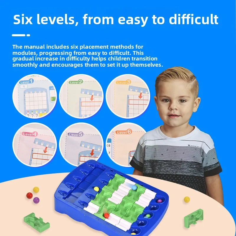 Maze Rolling Ball Logical Puzzle Thinking Game Children's Eonal Toys Fun Brain Teaser Toy for Kids under 4 Years Old