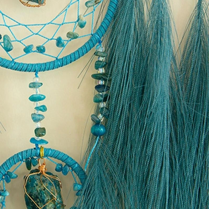 Dreamcatchers con hierba pampadas y piedra para mejorar las serenidades