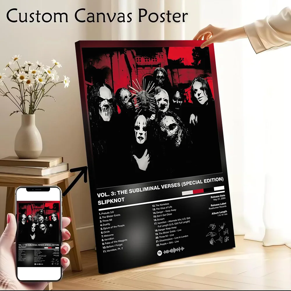 Slipknot - Vol. 3: The Subliminal Verses Poster Canvas Wall Art Personalized Print Modern Painting Perfect Gift for Bedroom Arts