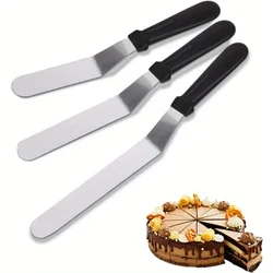 Icing Spatula Angled Stainless Steel Palette Knife Curved Offset Blade Professional Frost Cream Spatula For Cake Pastry Baking