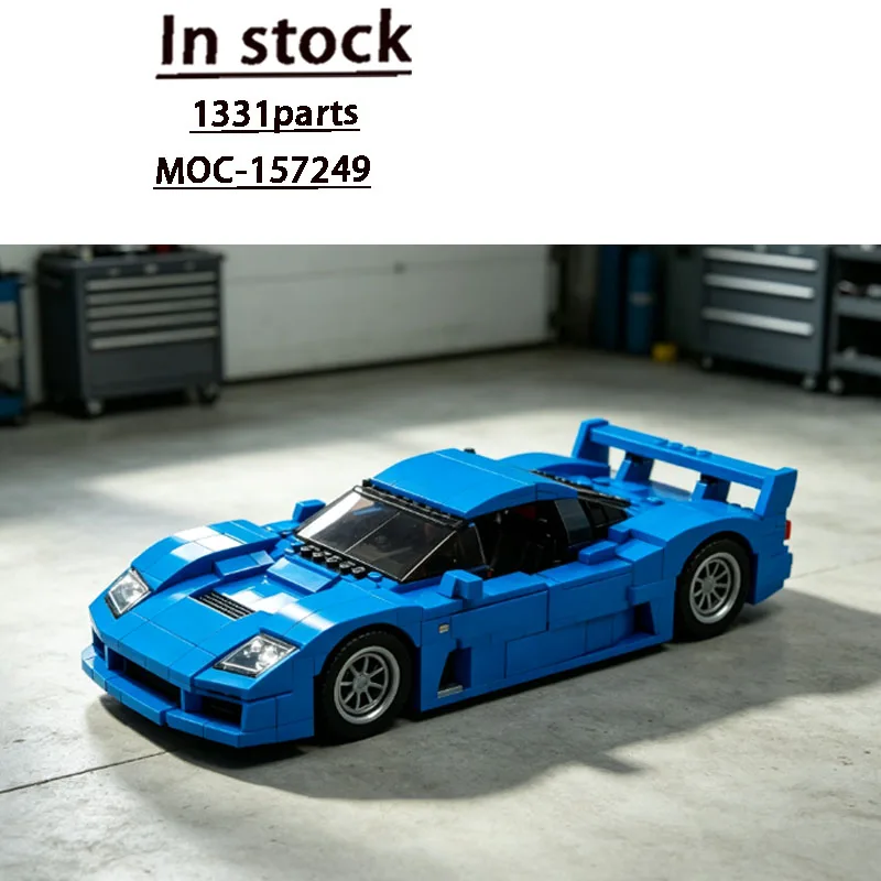 MOC-157249 Blue New Sports Iconic Supercar Racing Building Block Model 3704 Parts MOC Creative Holiday New Year Toy Gift
