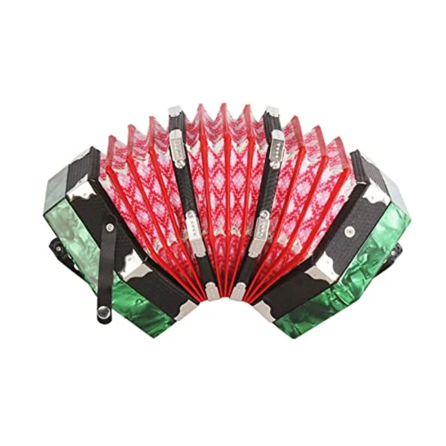 

Concertina 20-Key 40-Reed Anglo Style Accordion for Adults Professional Accordion for Beginners Adjustable Hand Strap Musical I