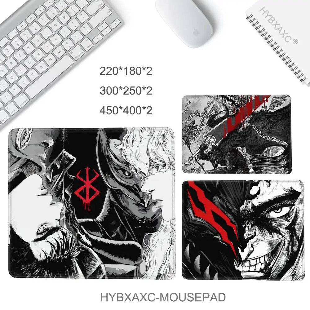 Guts sword in berserk Mouse Pad Small Mouse Pad Desk Pad Desktop Computer Keyboard Wireless Mouse Boy Girl Gift for Play games