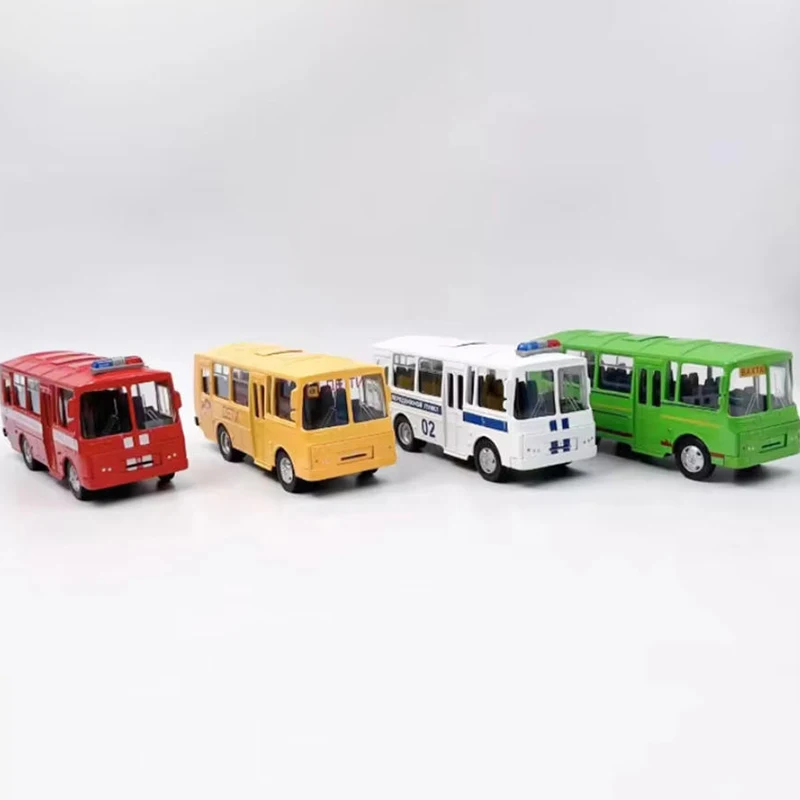 Diecast 1:43 Scale Soviet Bus PAZ-32053 Alloy Car Model Static Collection Decorated Holiday Gifts Toys