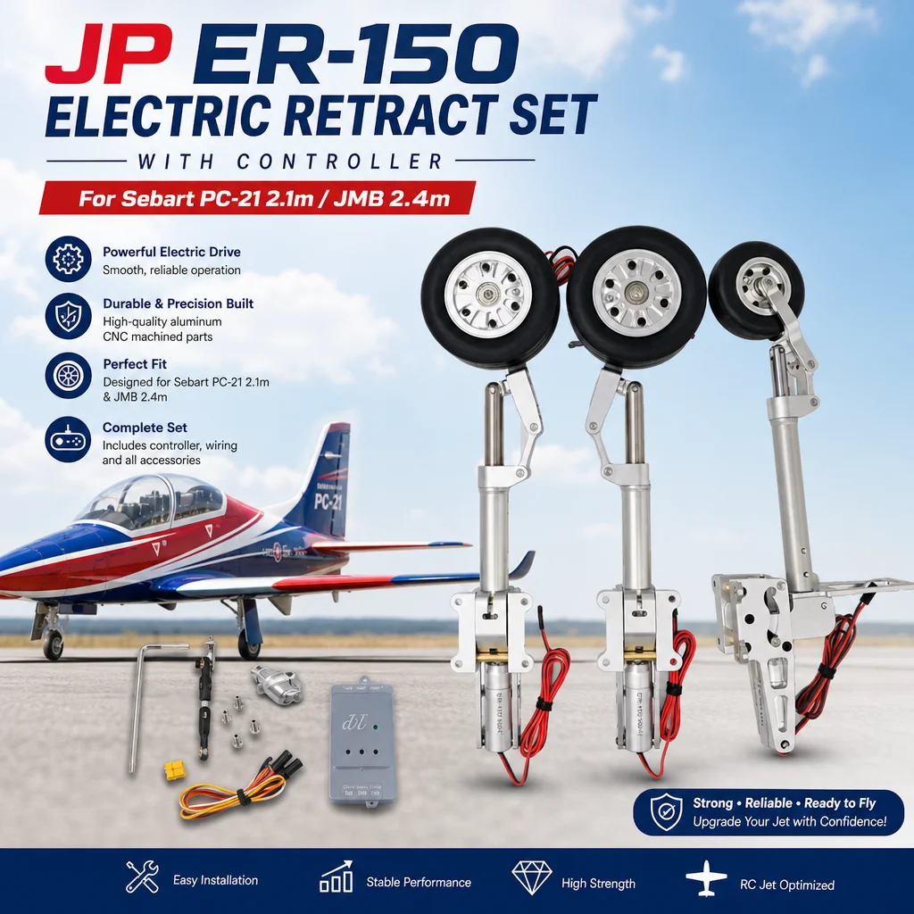 JP ER-150 Electric Retract Set with Controller for Sebart PC-21 2.1m JMB 2.4m
