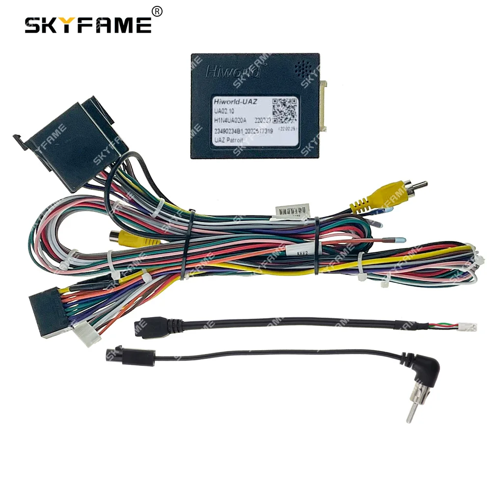 

SKYFAME 16Pin Car Wiring Harness Adapter With Canbus Box Decoder Android Radio Power Cable UA02.10 For UAZ Patriot