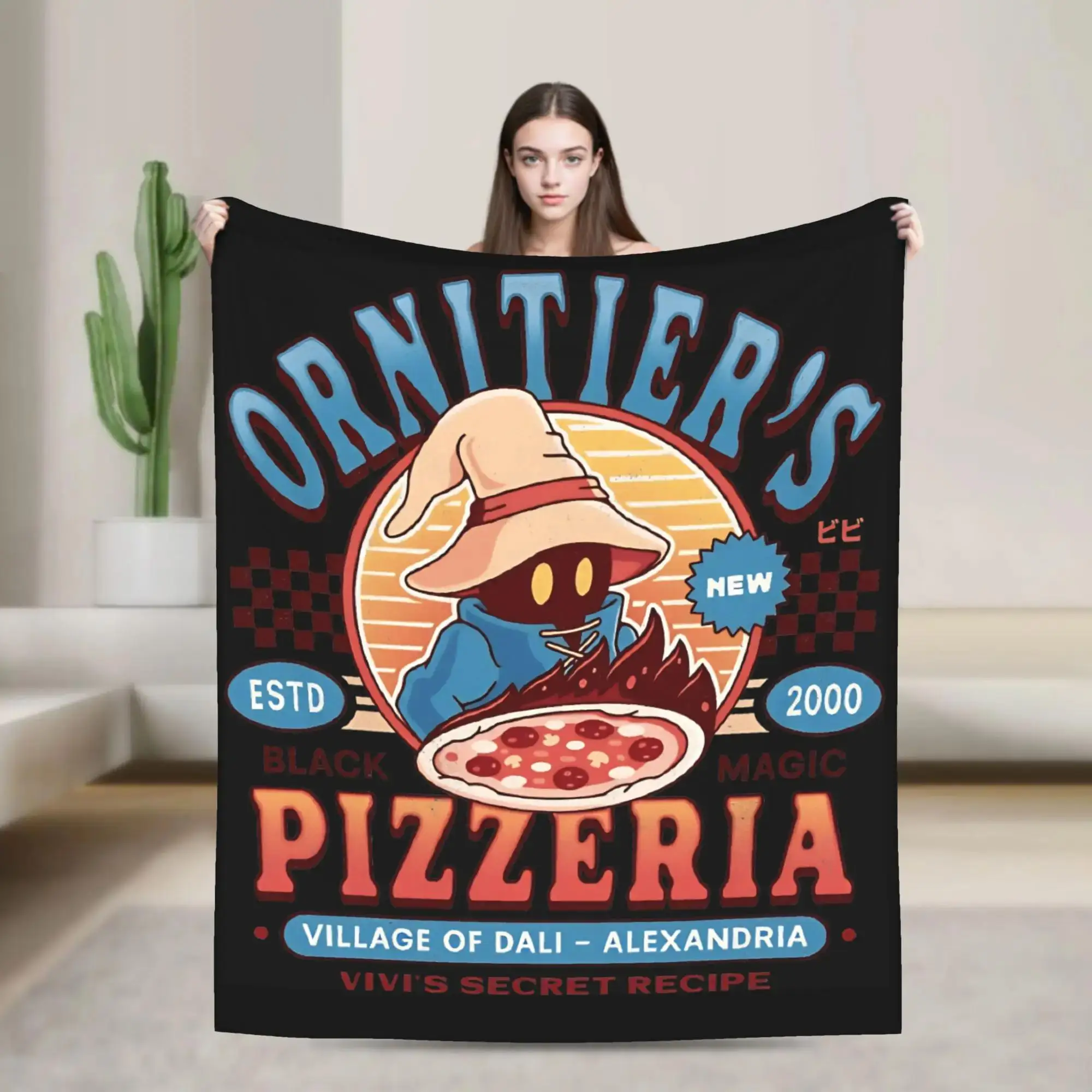 

Фланелевое одеяло Ornittier Pizzeria Final Fantasy Game, зимнее мягкое покрывало для кровати, для студентов, домашний декор, покрывало на диван, чехол на кровать