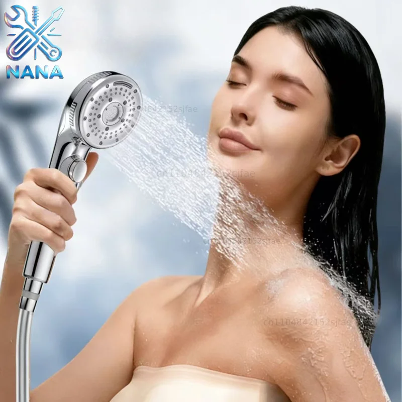 Japanese micro-bubble dechlorination shower, Korean pressurized beauty one-click water stop handheld shower water-saving shower