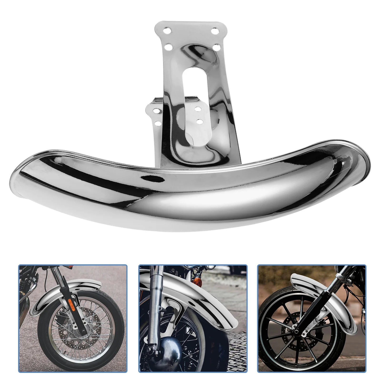 

Front Mudguard Sturdy Metal Compatible Various Models Prevent Splashes Keep Clean Easy Installation Retro Style