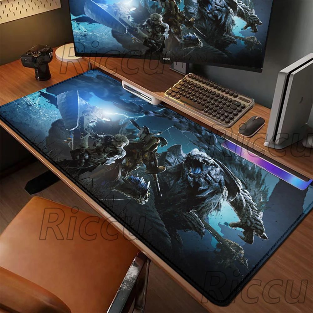 Monster Hunter Wilds electronic sports Game Carpet Computer Office Accessories Mouse pad XXL Bottom Anti slip Keyboard Mause pad