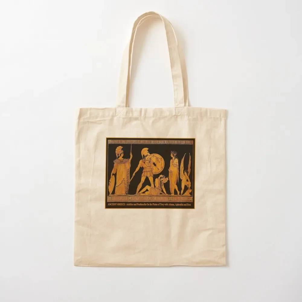 

GREECE : Ancient God and Goddess Frieze Print Tote Bag bags luxury women Customizable tote bag Tote Bag