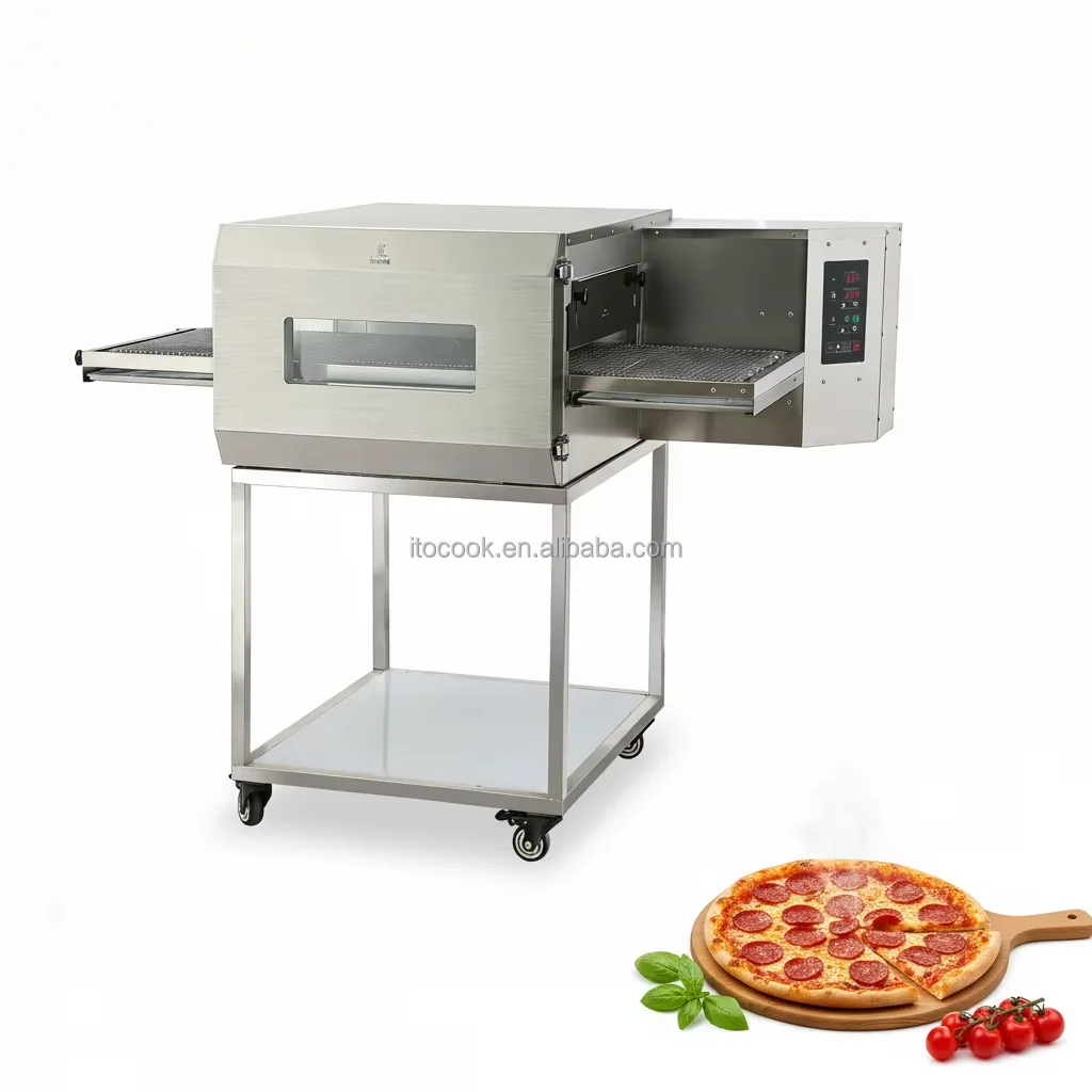 Electric Conveyor Pizza Oven Commercial Continuous Baking Oven For Latin American Restaurant Fast Food Shop