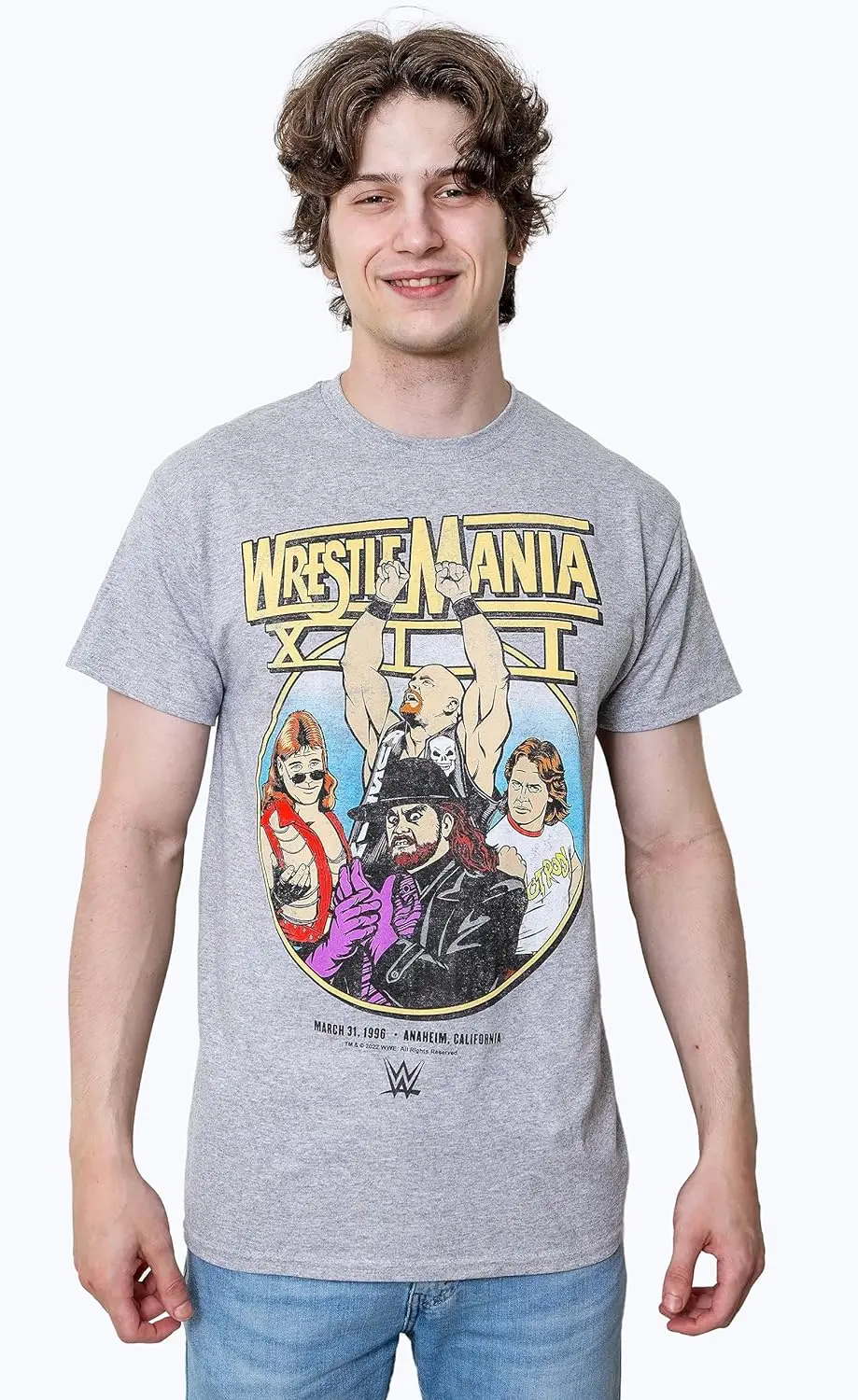 Wrestlemania Retro Stone Cold Steve HBK Austin Piper Undertaker Wrestling Adult T-Shirt