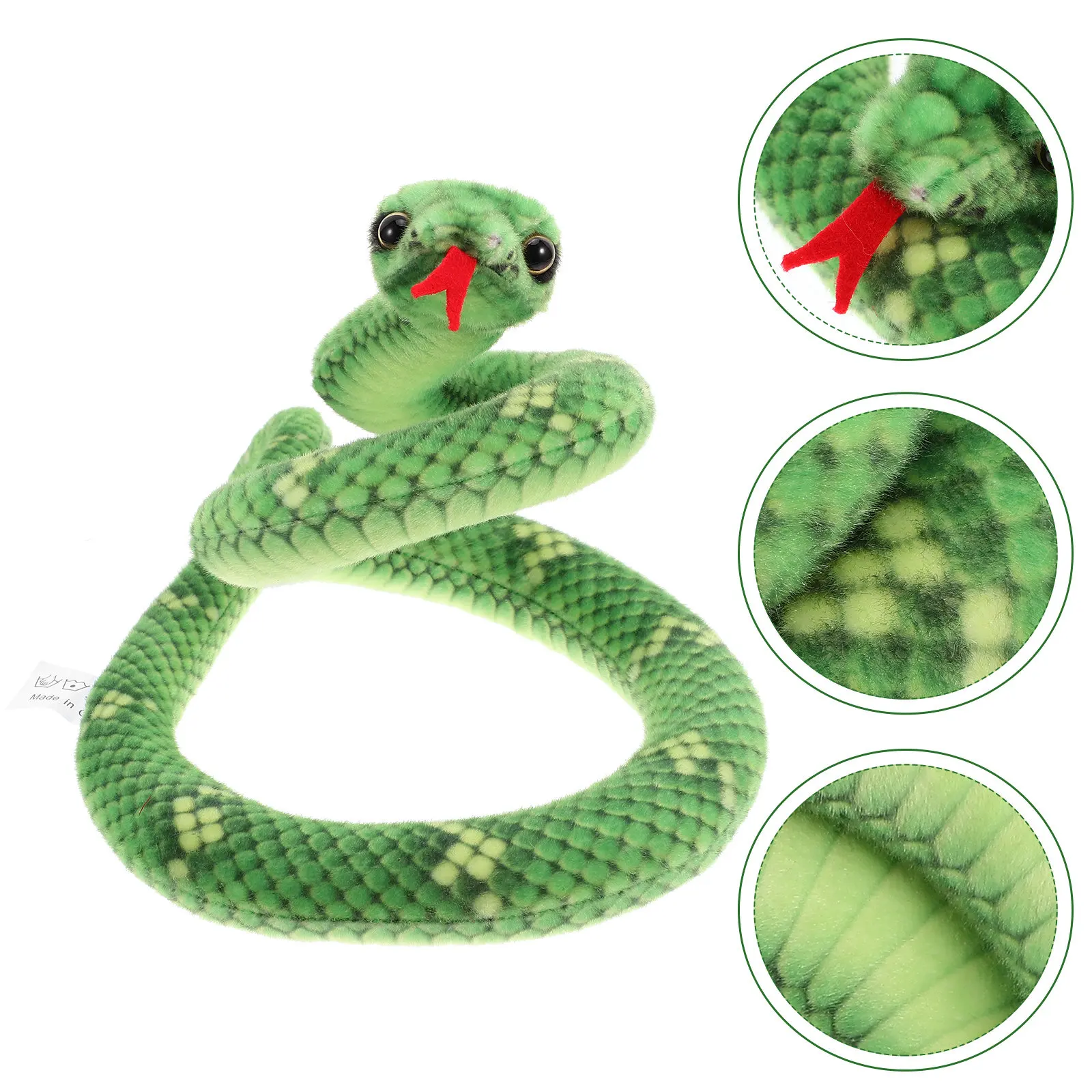 Realistic Large Stuffed Snake Prop for Pranks, Party Decor, Garden, Haunted House, and Home Decoration