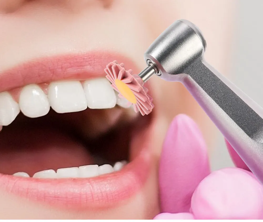 6 teile/schachtel AZDENT Dental Zirkonia Polierscheibe Polierer RA 3-Stufen Polieren Gummi mit Diamant Zahnmedizin Werkzeug – Detail 7