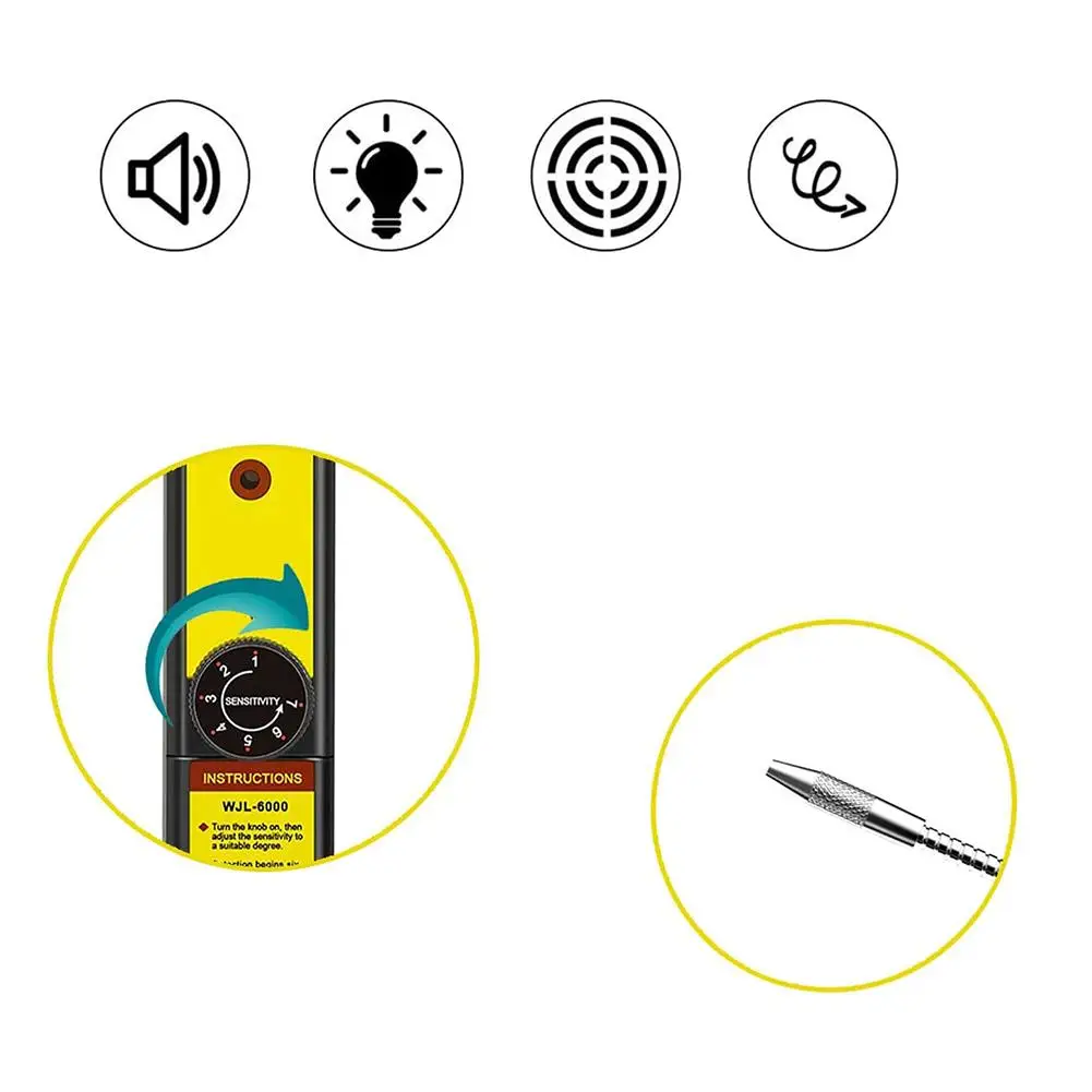 WJL-6000 Refrigerant Leak Detector LED Instructions Light Sniff Halogen Gas Leak Detector Halogen Air Condition HVAC