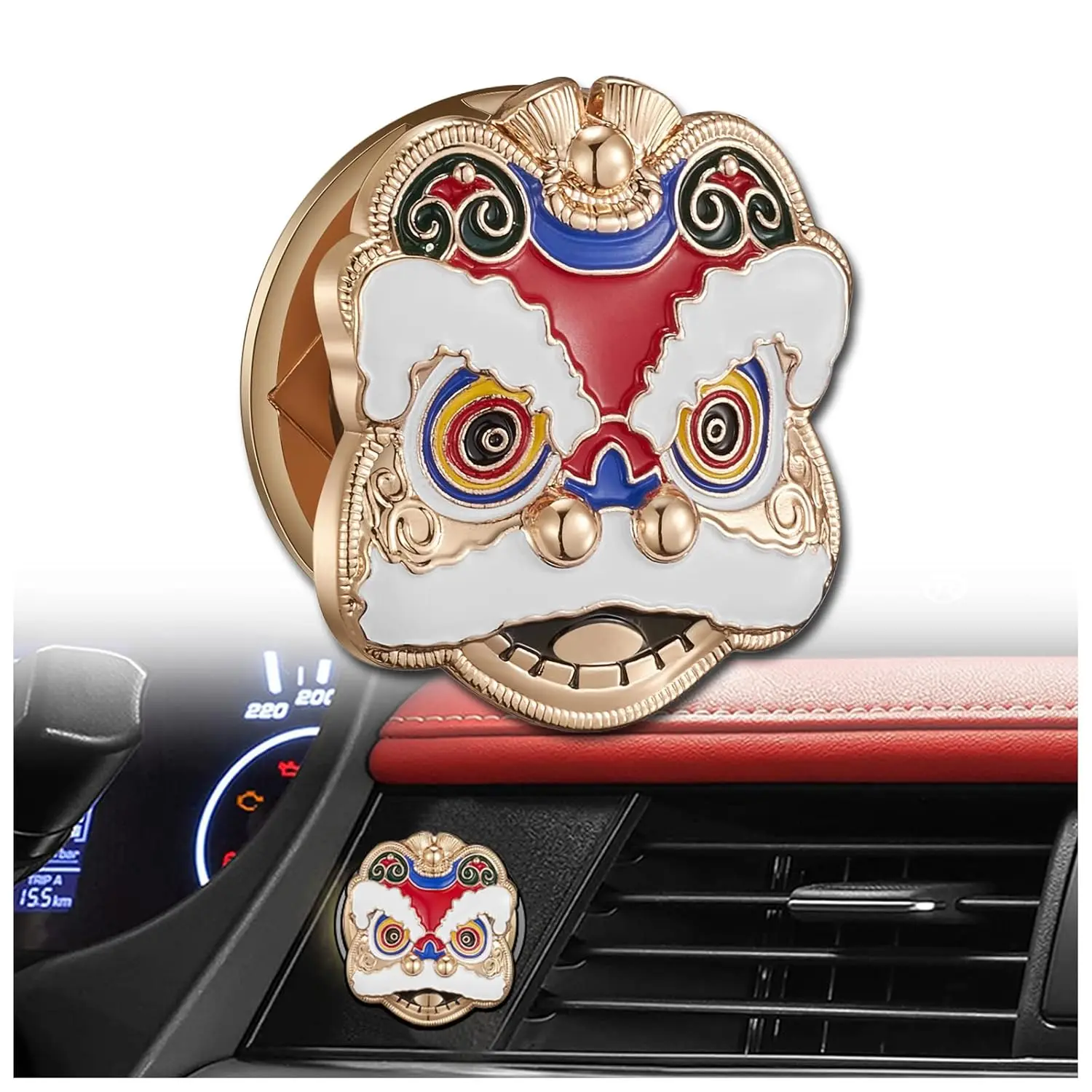 Car Push Start Button Cover Lion Dance Switch Trim Cover Universal Button Decoration Protector Ring