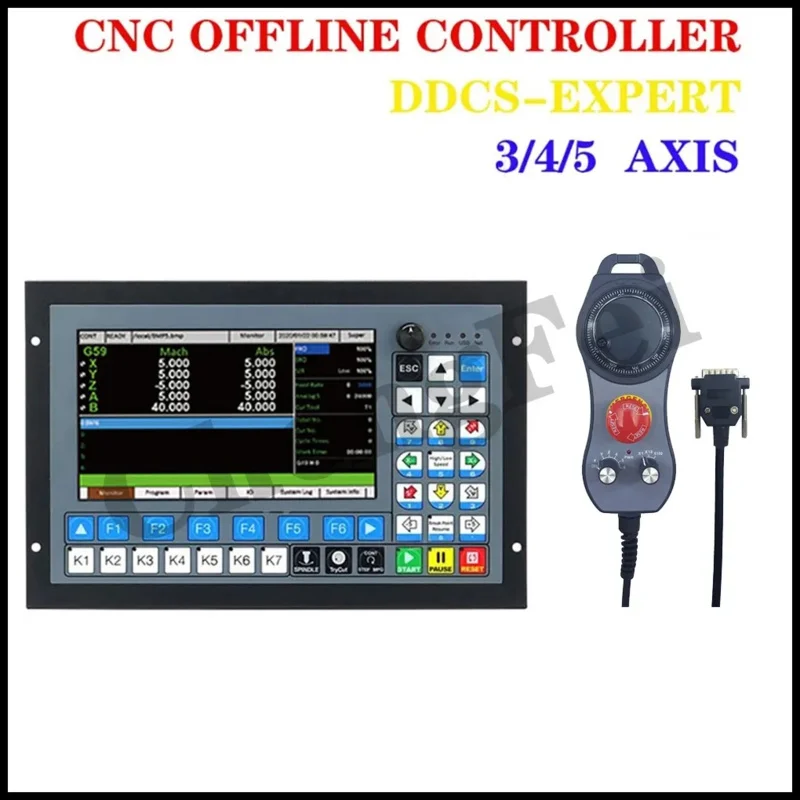 Cnc Ddcs expert Plc 3/4/5 Axis Offline Motion Controller 1mhz G Code Better Than Ddcsv3.1 System With Atc Extended Keyboard