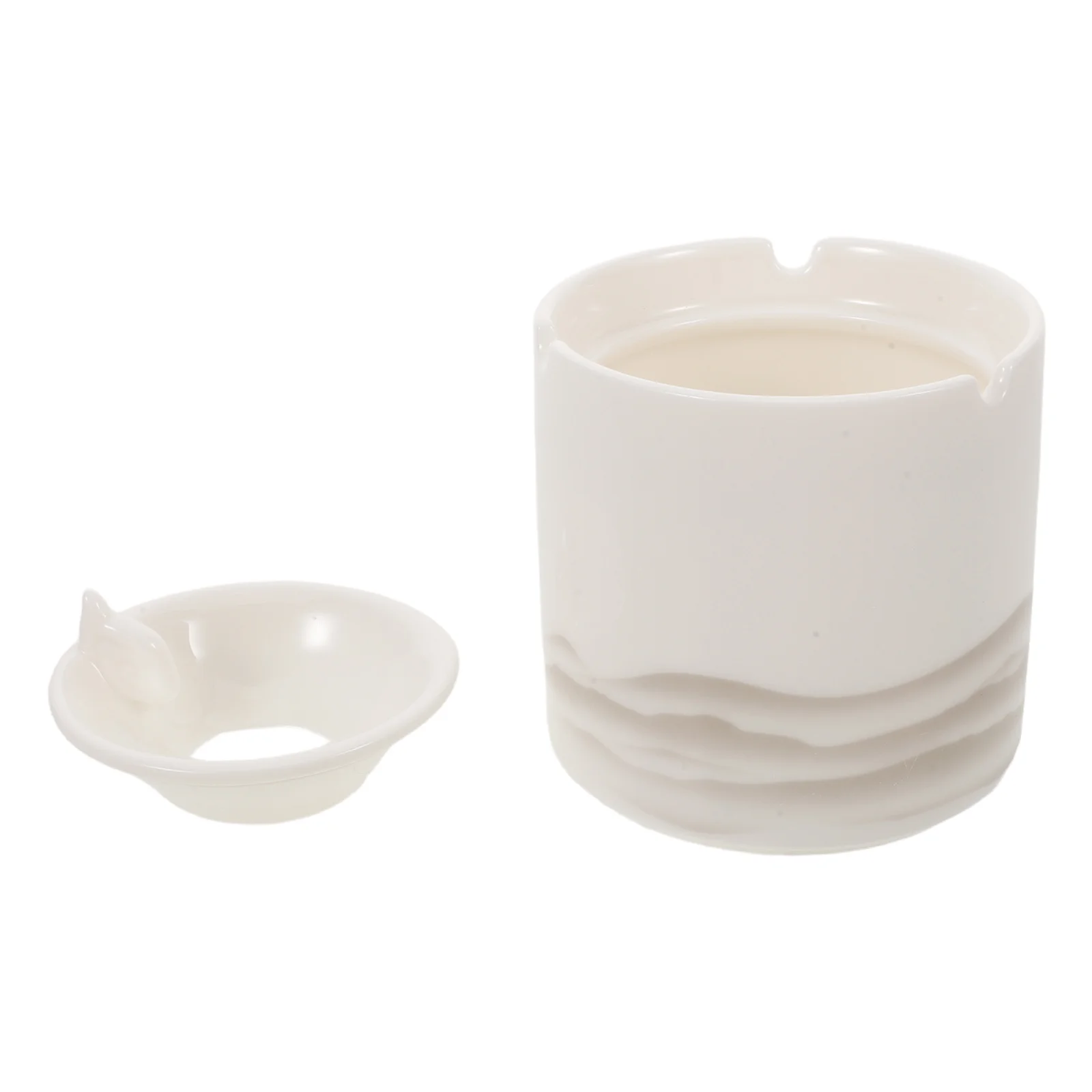 

Ceramic Ash Holder Bowl Ashtray for Office Container Desktop Ornament Outdoor Use