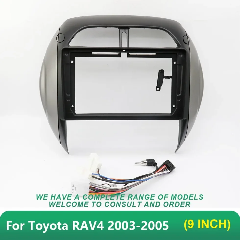 

Car Audio Fascia Frame 9 Inch Adapter Android Radio Dash Fitting Panel Kit for Toyota RAV4 2003-2005