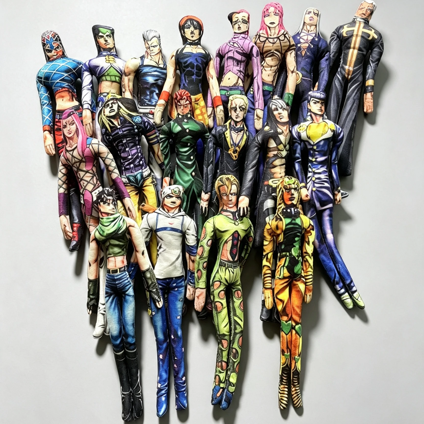 JoJo Bizarre Adventure Bucciarati Poseable Cotton Plush Doll with Flexible Joint Frame Creative Anime Figure for Collectors
