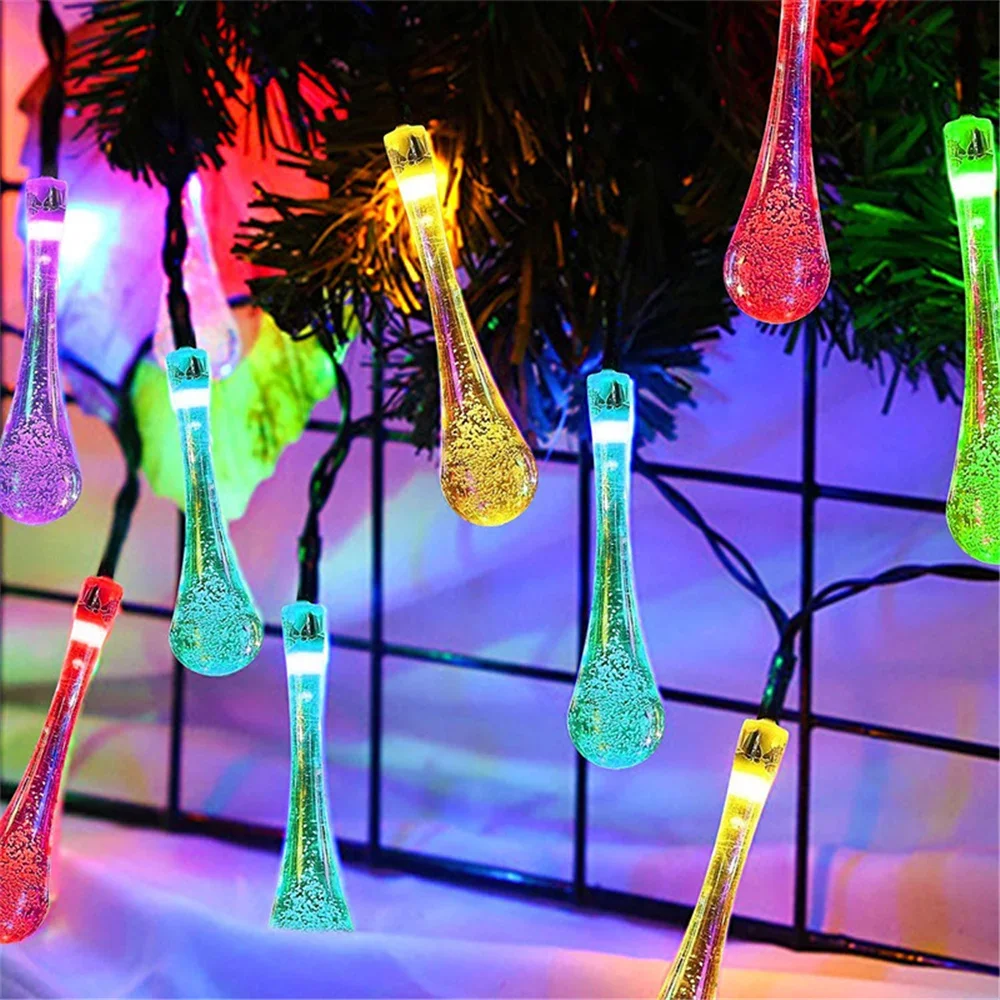 Outdoor Garden Decor Lighting Christmas IP65 8 Mode 20/50/100LEDS String Solar Holiday Lights For Garden Street Christmas Decor