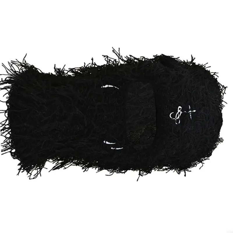 الكبار المطرزة نمط بالاكلافا مطاطا يندبروف الرقبة حماية قبعة مع عيون مكشوفة ثقب الشتاء الدراجات التزلج قبعة 49MB #3