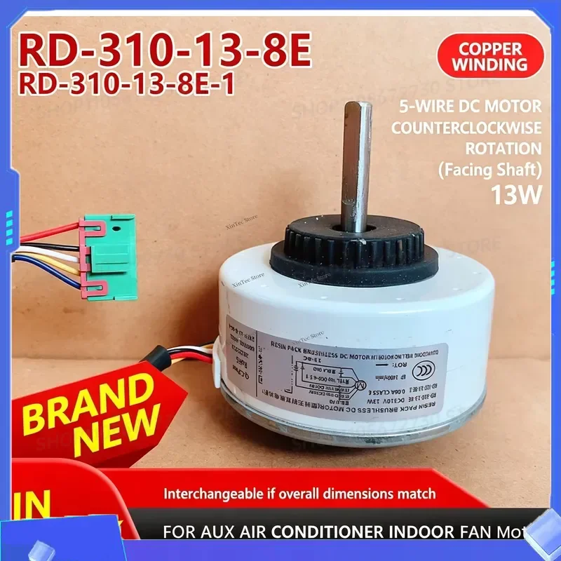 Model RD-310-13-8E-1DC Fan Motor for AUX Indoor Air Conditioner Unit 5 Wires Brand New Copper Winding 13W