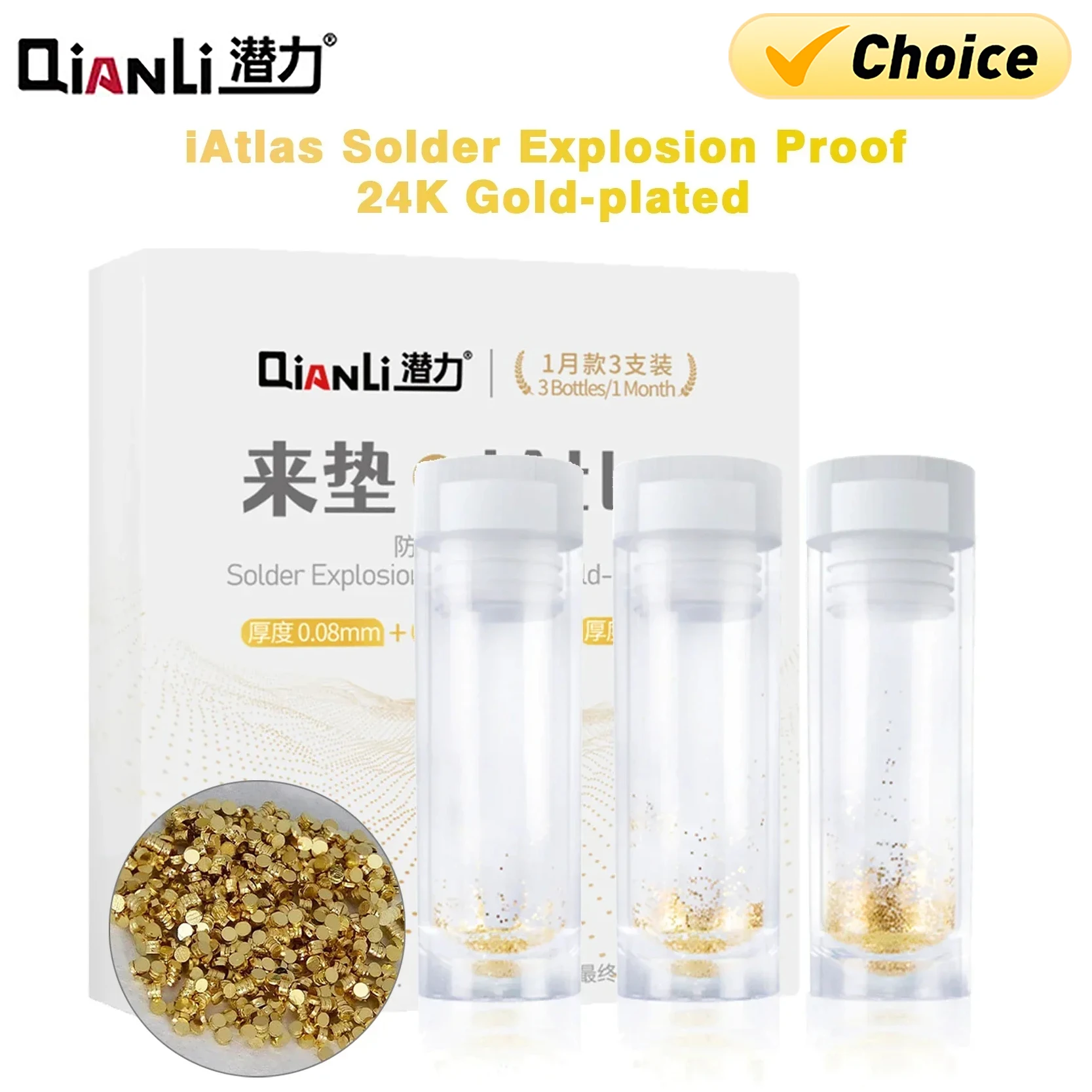 Qianli iAtlas 24K Explosion-Proof Gold-Plated Foil Gasket for Mobile Phone Motherboard Middle Frame & Chip Reballing Repair