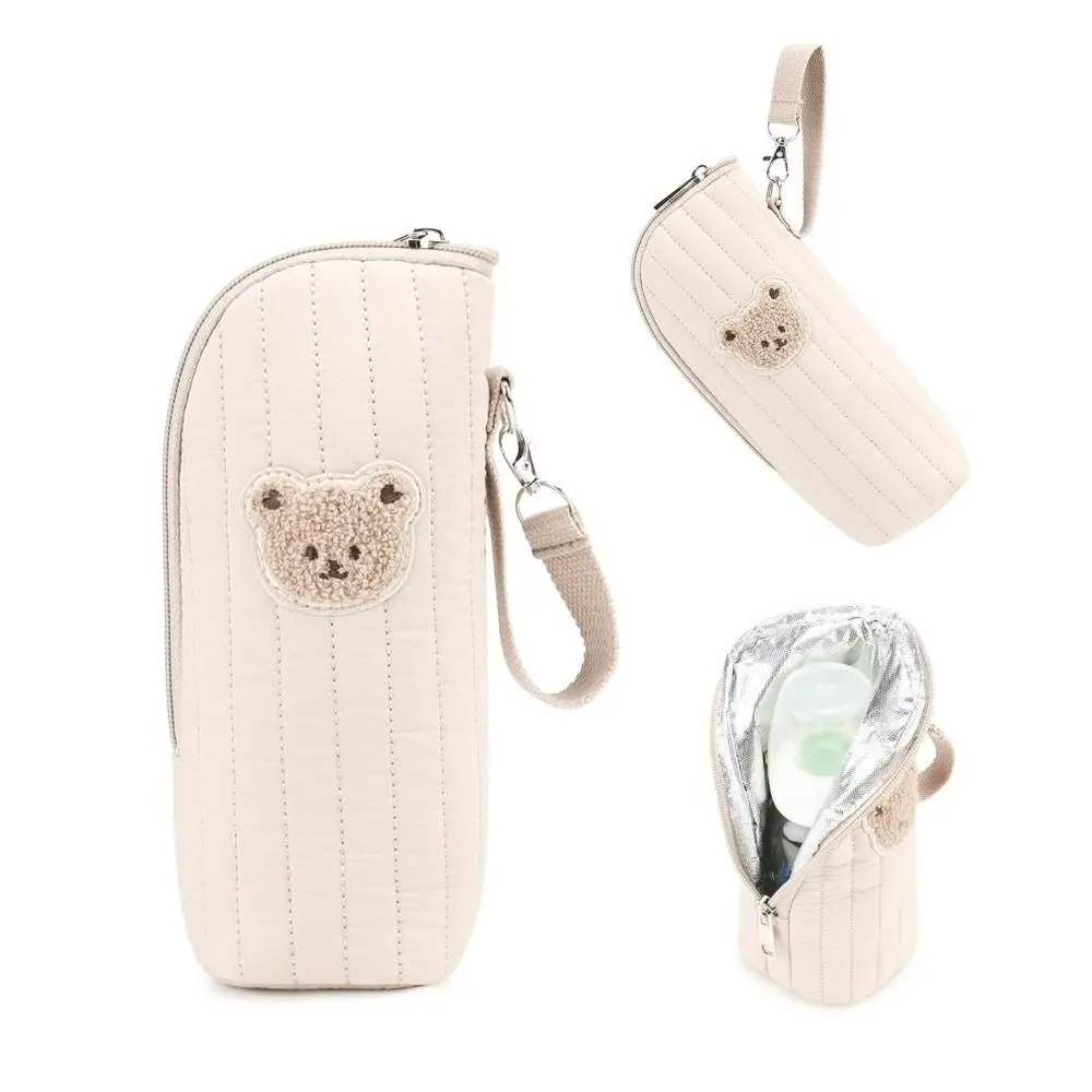 Portable Design Bear Thermal Bottle Bag Aluminum Foil Insulation With Handle Insulated Bottle Cooler Aluminum Foil Cute Bear