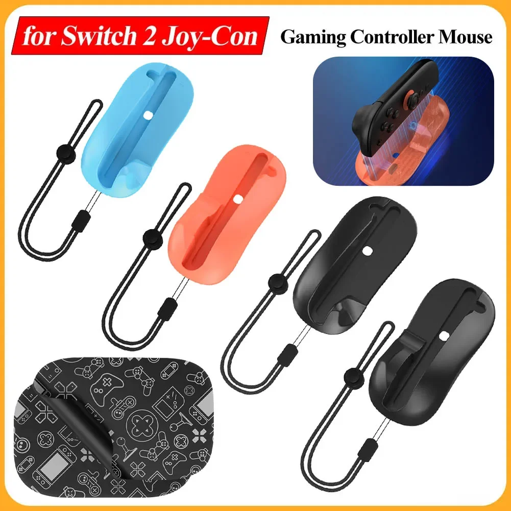 2PC Gaming Controller Mouse Mini Portable Ergonomic Mice Left+Right Controller Bracket Handle Case for Nintendo Switch 2 Joy-Con