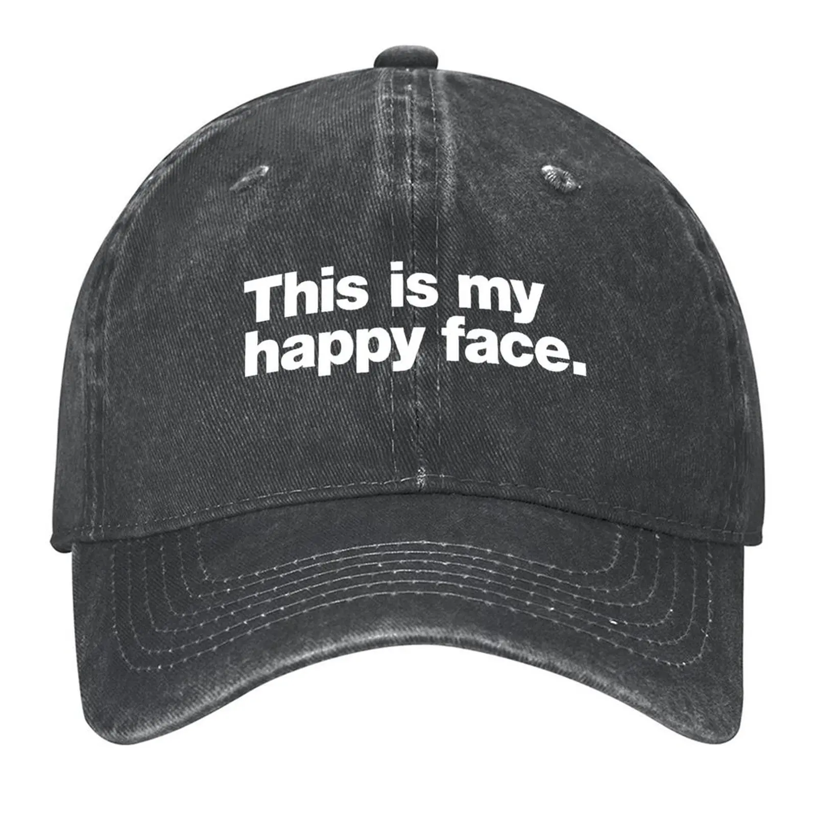 

This is my happy face. Baseball Cap hard hat Streetwear Vintage Hood Mens Caps Women's