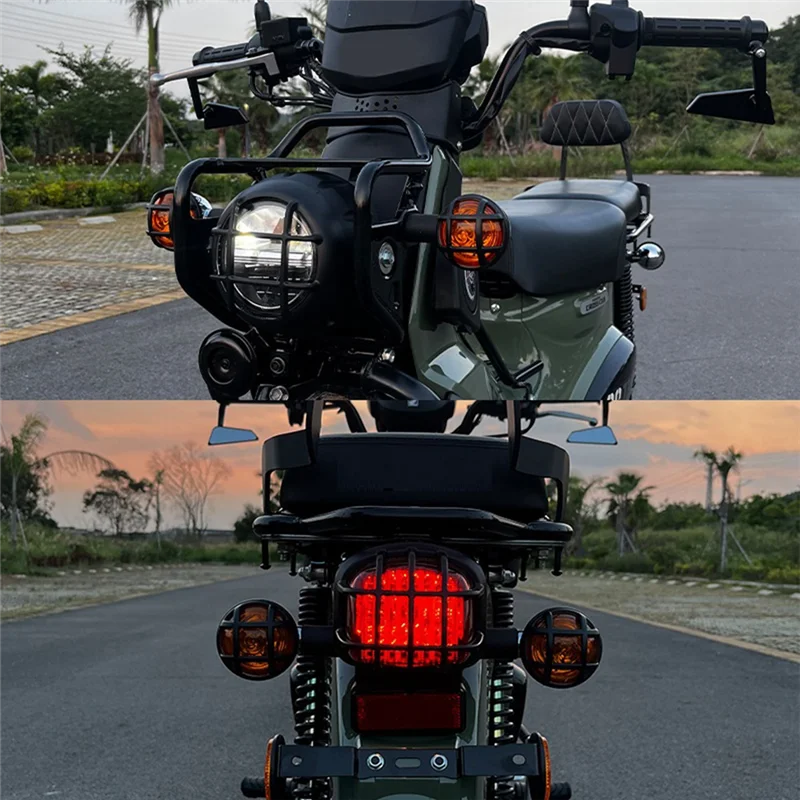 

AV36-Motorcycle Headlight Brackets Head Light Lamp Protection Cover For Honda Cross Cub 110 CC110 Taillight Parts Accessories