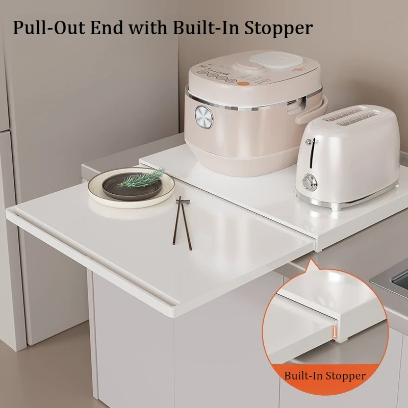 Pull-out Rack Kitchen Microwave Oven Oven Bracket Baffle Bottom Large Capacity Finishing Rack Artifact