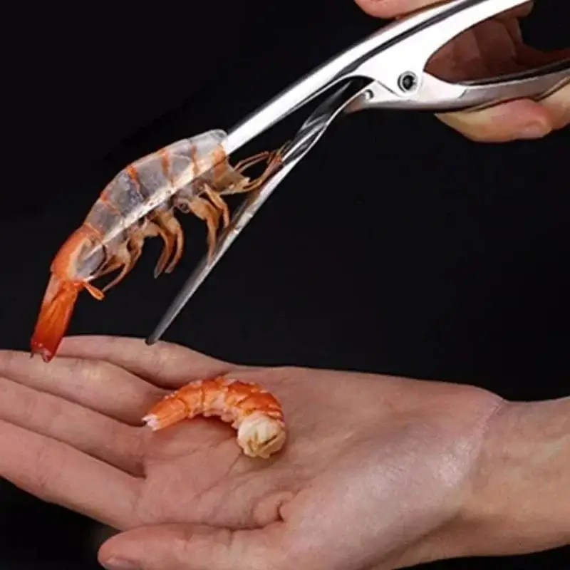 New Stainless Steel Shrimp Peeler Prawn Kitchen Appliance Line Cutter Cleaning Shrimp Line Fishing Lobster Seafood Kitchen Tools