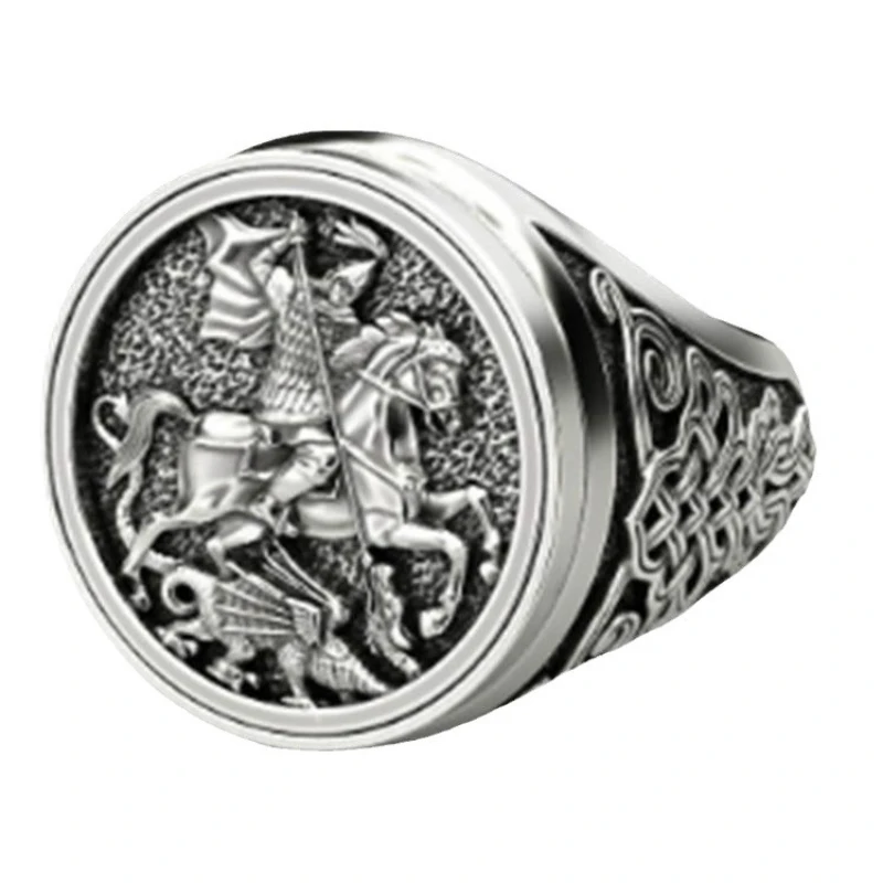 Multicolor Horse Riding Vintage Creative Personalized Fashion Simple Men's and Women's Rings