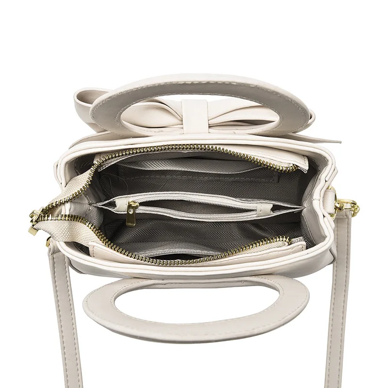 2024 New Trendy Women\'S Small Square Bag High Quality Bow Single Shoulder Bag Fashionable Western Style Crossbody Bag Handbag