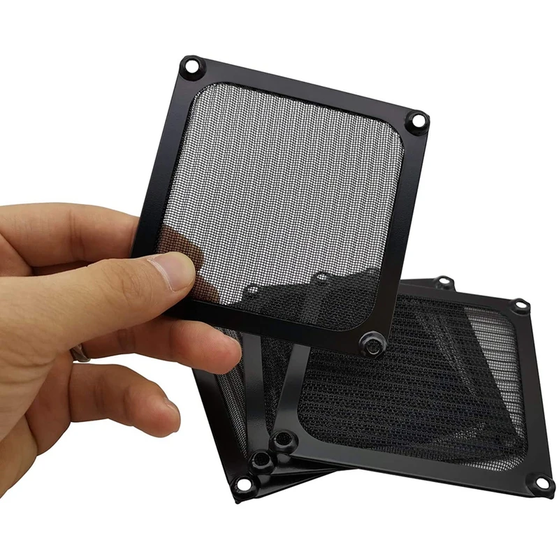 5 PCS Computer Fan Filter Grills Aluminum Dustproof Cover Dust Filter For PC Cooling Chassis Fans Grill Guard 90Mm Fan