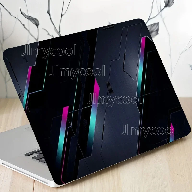 

2 наклейки для ноутбуков с вихревыми световыми потоками, защитная пленка, устойчивая к царапинам наклейка для MacBook Air, декоративная наклейка для ноутбука с эффектом камня