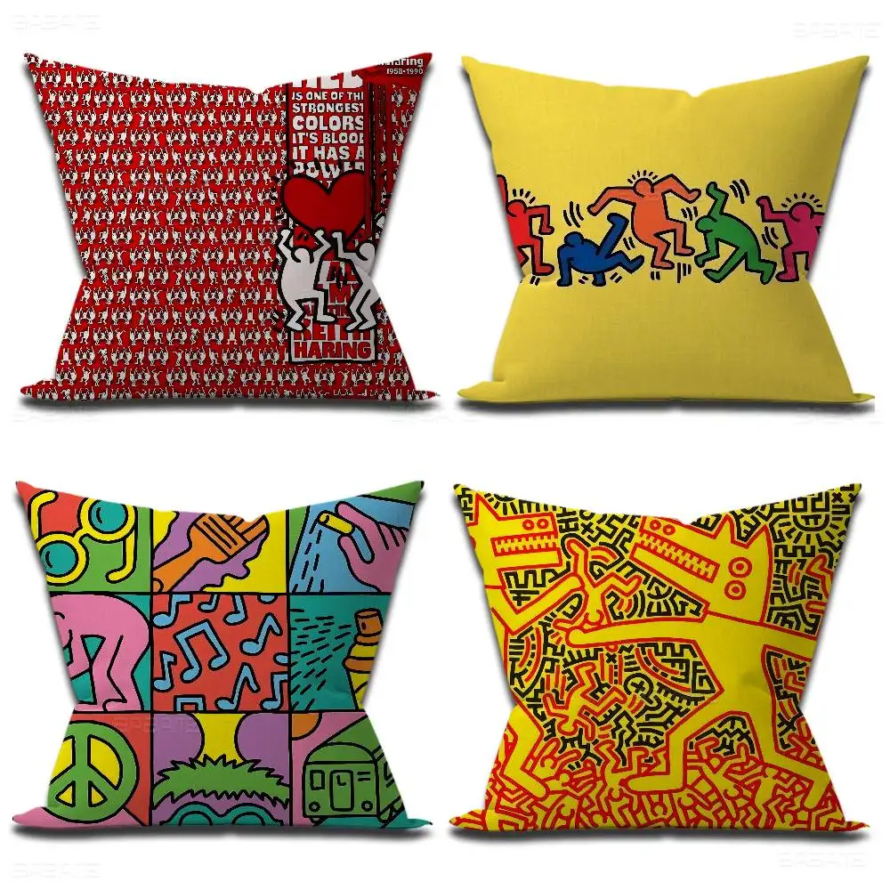 

K-KeithS H-Haring pillow cover sofa cushion cover home room decoration children gift
