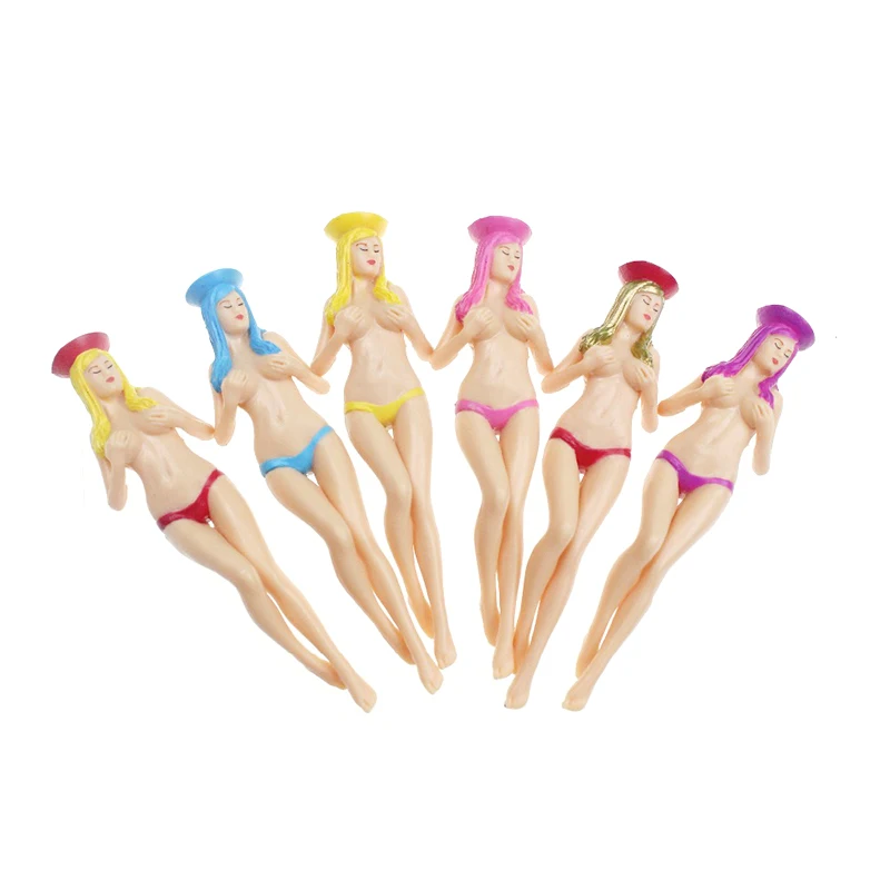 

CRESTGOlf Golf Tees Size 75mm(2.95inch) Sexy Bikini Lady Golf Tees Gift Newest Design Plastic Tees Golf Accessories 5 Packs