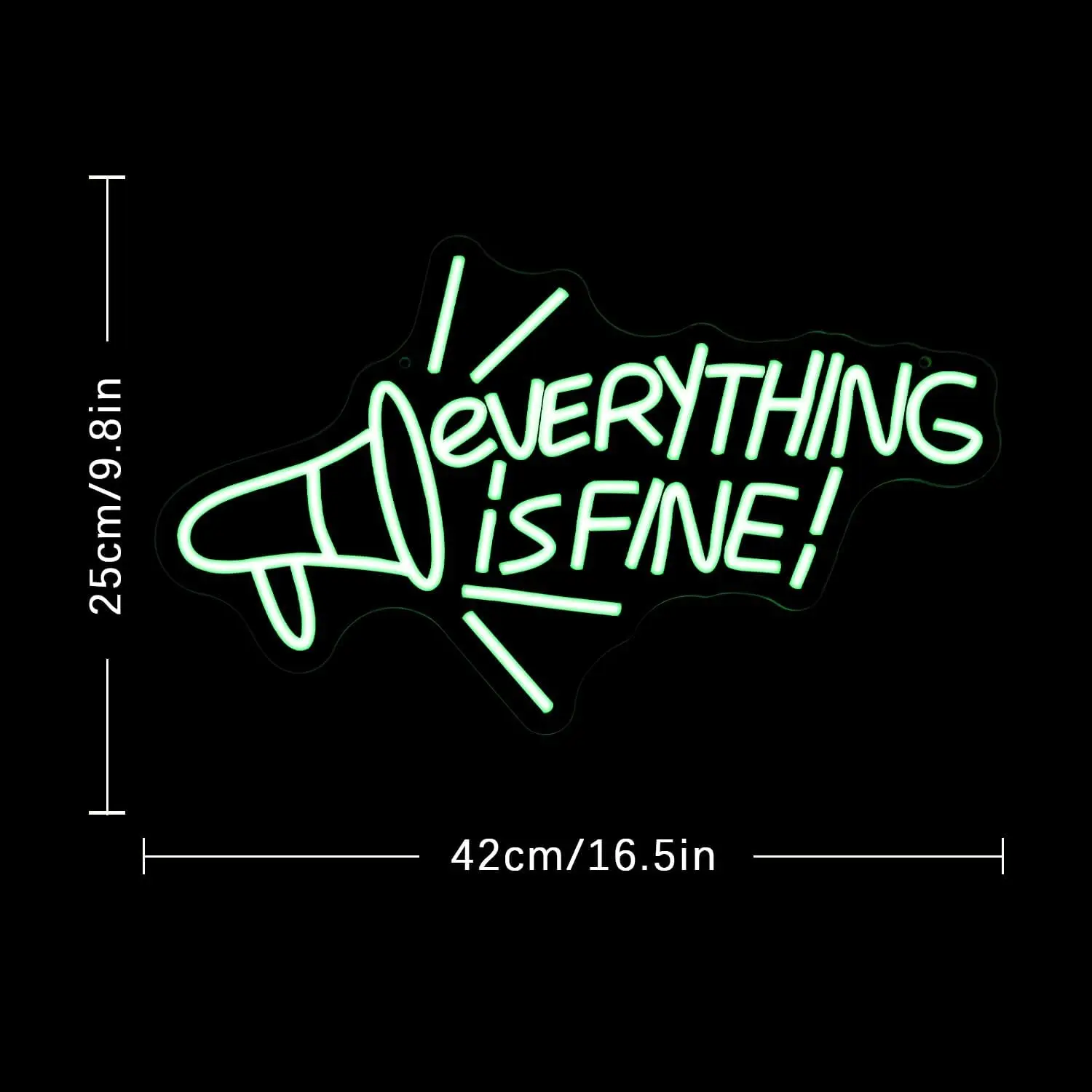 كل شيء على ما يرام علامة النيون عكس الضوء ملهمة القرن ضوء النيون إقتباس إيجابي LED لتخزين الممر غرفة نوم مكتب ديكور