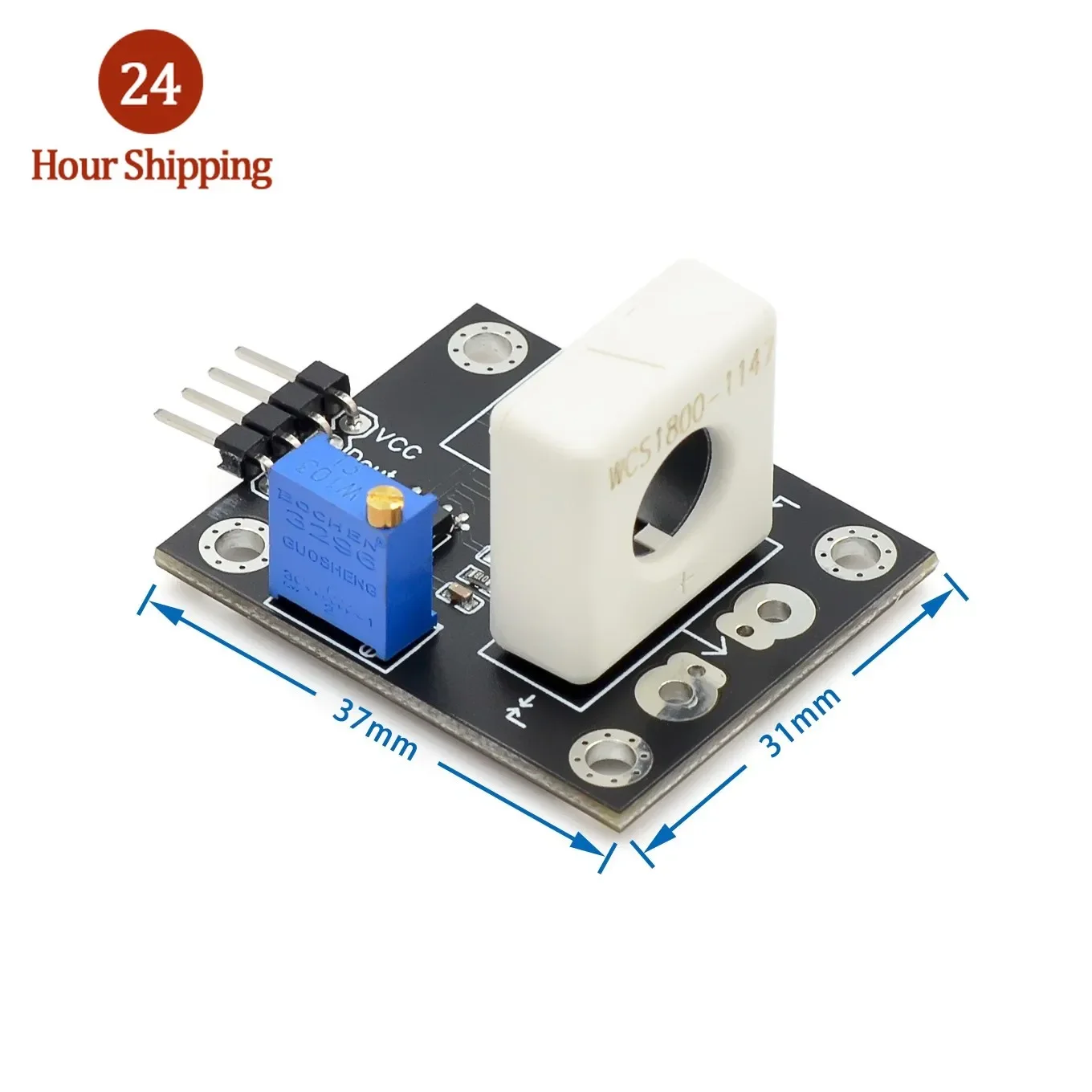 WCS1600 WCS1700 WCS1800 3-5V Hall Current Sensor Adjustable DC 100A 70A 35A Short Over-Current Detector Protection Module