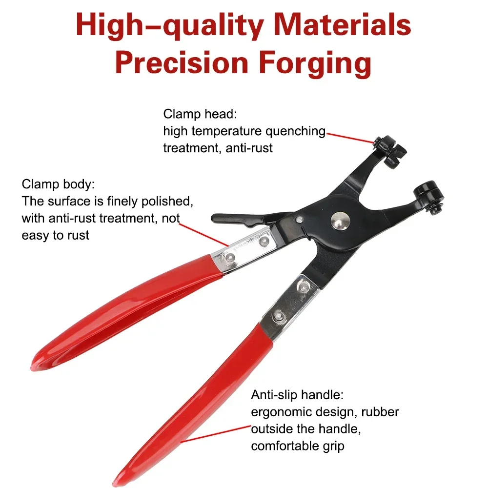 المشبك مجتذب قفل خرطوم السيارة المشابك كماشة انبوب ماء خرطوم شقة الفرقة حلقة نوع أداة لحديقة أدوات إزالة السيارات #4