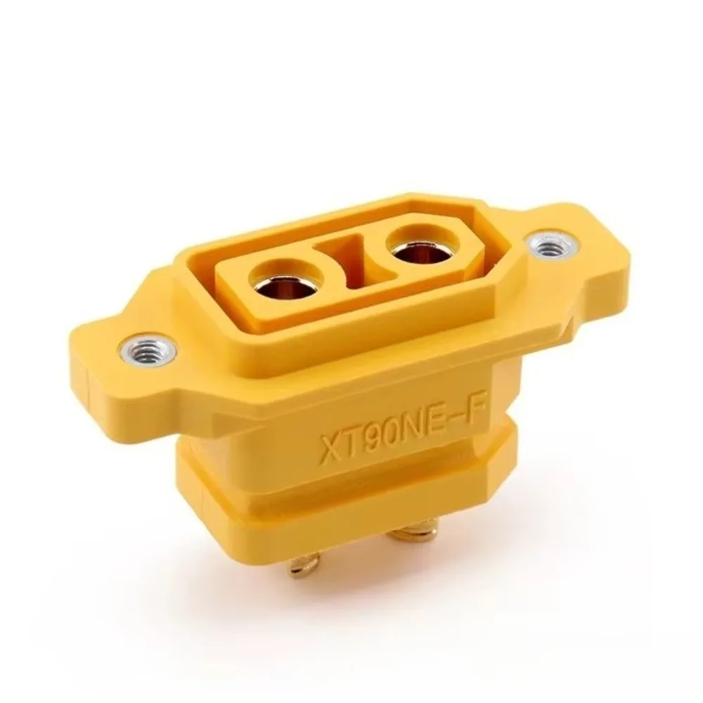2pcs Amass Lithium Battery Charging Connector Black Yellow Gold-plated Copper XT90NE Female Head East to Use XT90 Terminal Male