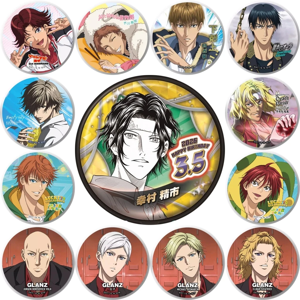 58mm Anime Nowy Książę Tenisa Ryoma Echizen Kikumaru Eiji Kaidoh Kaoru Cosplay KOSTIUM Odznaka Przypinka SPTE Broszka z Blachy ﻿   Rekwizyt