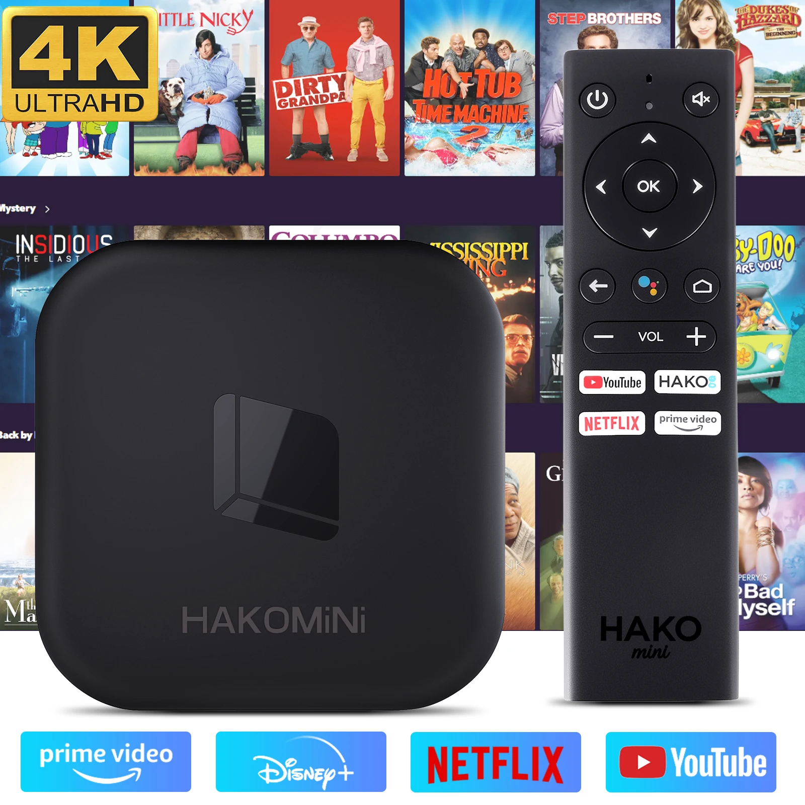 Android10.0 Google-zertifizierte Smart-TV-Box 4K Dolby digital 2+8GB HD für Netflix Quad Core